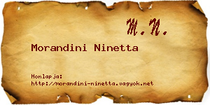 Morandini Ninetta névjegykártya